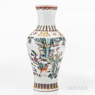 Polychrome Enameled Vase