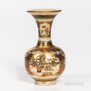 Miniature Satsuma Bottle Vase