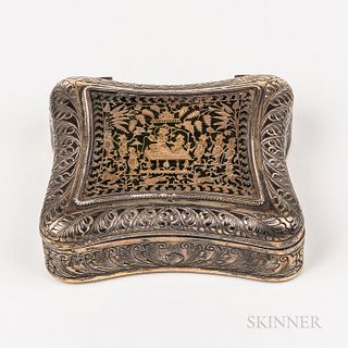 Gold, Colored Glass, and Gilt-silver Box
