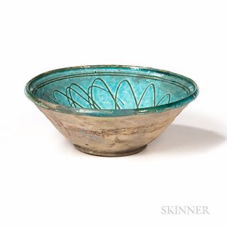 Turquoise-glazed Nishapur Bowl