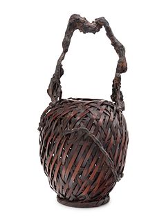 A Bamboo Flower Arranging Basket