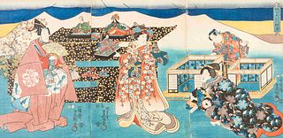 13 Japanese Woodblock Prints of Geishas