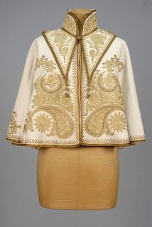 TWO-PIECE METALLIC EMBROIDERED CAPELET, EARLY 20th C.