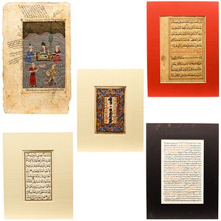Indo-Persian Illuminated Manuscript Assortment