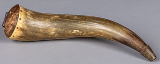 Scrimshaw powder horn, dated 1773