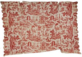 TWO FRENCH TOILE COVERLETS EARLY 19th C