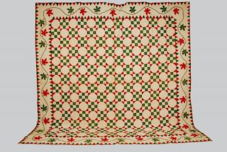 OVERSIZED PIECED QUILT, LATE 19th - EARLY 20th C.
