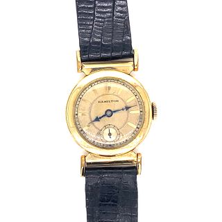 14k Gold Filled Hamilton Deco Watch