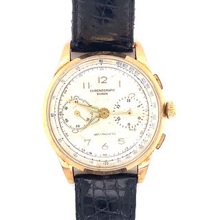 Chronograph 18k Pink Gold WristWatch