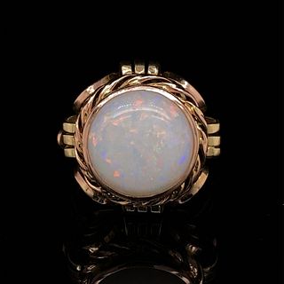 14k Opal Retro Ring