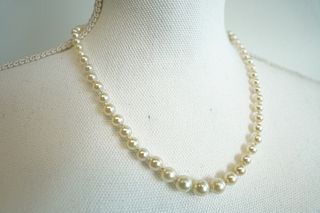 18k Clasp Pearl Necklace