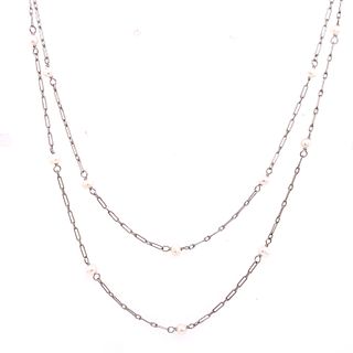 Platinum Pearl by the Yard Chain