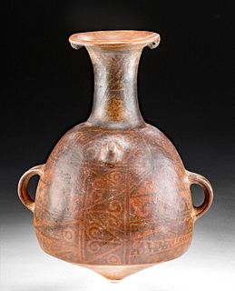 Inca Pottery Aryballos / Urpu Vessel w/ Geometric Motif