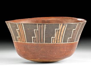 Large Nazca Polychrome Bowl - Stepped Motifs
