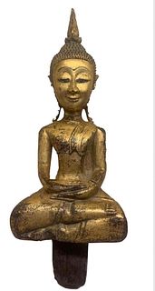 Exceptional Lao Gilded Buddha, 17/19th Century