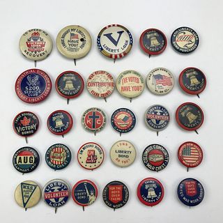 Large Group of 200 WWI Liberty Loans Bonds Buttons