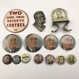 Group of 80 President Franklin Roosevelt Buttons