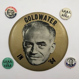 Group of 50 1964 Barry Goldwater Campaign Buttons 9"