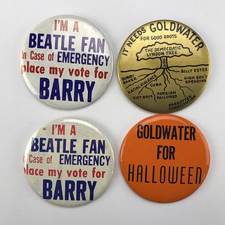 Group of 9 Desirable Barry Goldwater Buttons