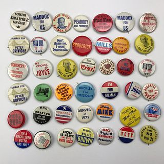 Large Lot of Post 1970s Political Buttons