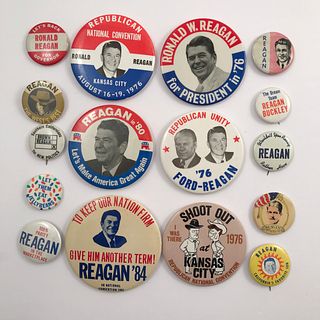 120 Pro / Anti Ronald Reagan Presidential Governor Buttons