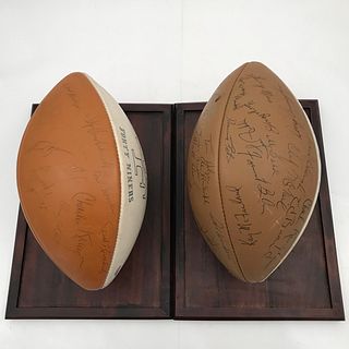 Two Vintage 1969 San Francisco  49ers Signed Team Footballs  with COA