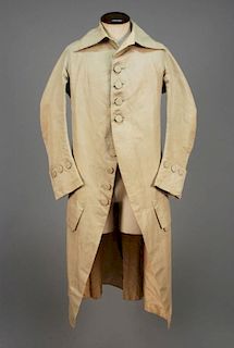 GENTS SILK SUMMER FROCK COAT, LATE 18th C.