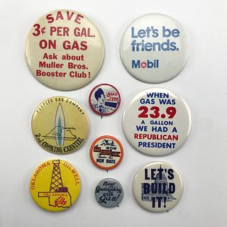 Group of 29 Older Gas and Oil Company Buttons