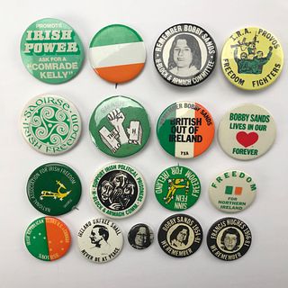 Group of 55 Free Ireland , I.R.A. , Bobby Sands Buttons