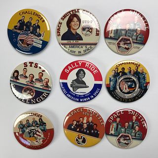 Group of 55 Nasa Space Shuttle Challenger Buttons Press