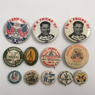 Desirable Group of 23 Unique Antique Labor Buttons