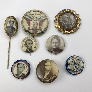 Group 26 Early Prohibition Politicians Portrait Buttons