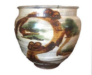 Takeo Karatsu Bean Jar, Edo Period
