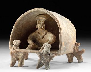 Colima Pottery Lord in Litter with Attendants
