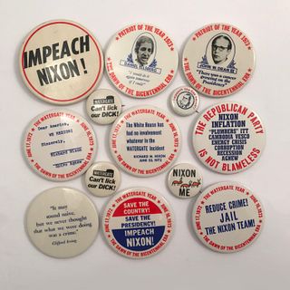 Group of 100 Nixon Watergate Buttons Pinbacks