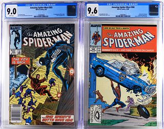 2PC Marvel Comics Amazing Spider-Man #265 #306 CGC