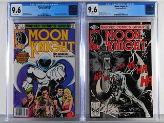 2PC Marvel Comics Moon Knight #1 #8 CGC 9.6