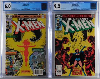 2PC Marvel Comics X-Men #125 #134 CGC 6.0 9.2