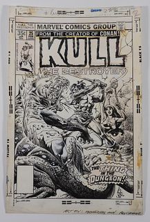 Ernie Chan Rudy Nebres Kull #25 Original Cover Art