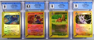 4PC 2003 Pokemon Aquapolis Reverse Holo CGC Cards