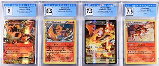4PC Pokemon Charizard CGC Trading Card Collection