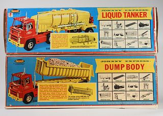 2 1965 Topper Toys Johnny Express Dump Tanker Body
