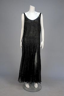 BEADED CHIFFON EVENING GOWN, 1930s.