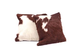 Holstein Spotted Cowhide Premium Pillow Set of Two