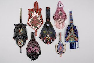 SEVEN BEADED BAGS, EARLY 20th C.
