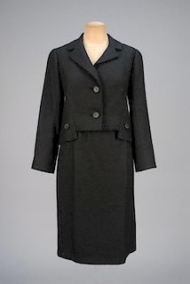 CHRISTIAN DIOR PARIS NUMBERED WOOL SKIRT SUIT, MID 20th C.