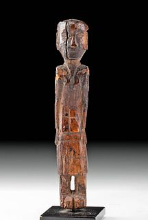 19th C. Dayak Carved Wood Figure Shaman's Charm
