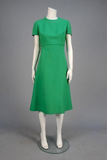 JOHN CAVANAGH LONDON WOOL DAY DRESS, 1960s.