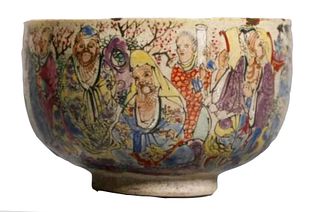 Stoneware Teabowl (Chawan), Style oof Korin or Kenzan