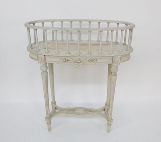 Swedish Louis XVI Style Baluster Gallery Table